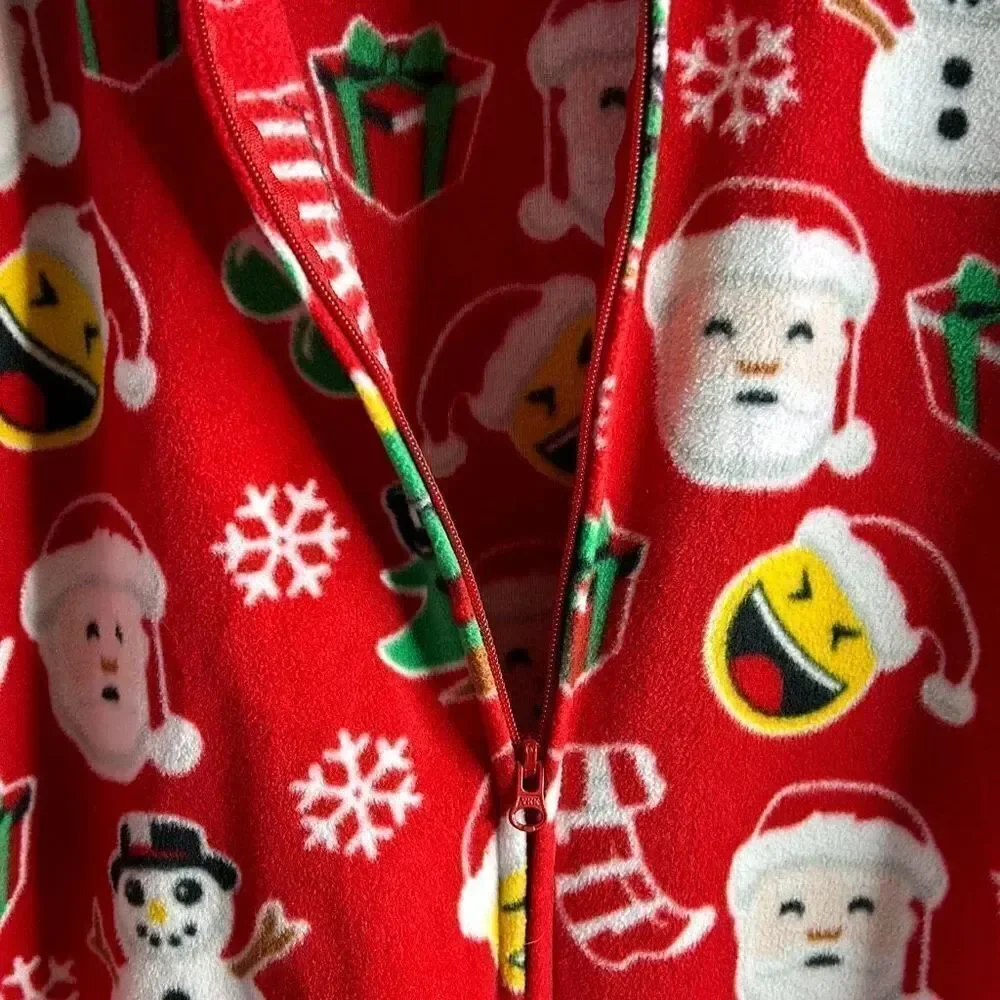 Adult Christmas Fleece Hooded One Piece Outfit xxL